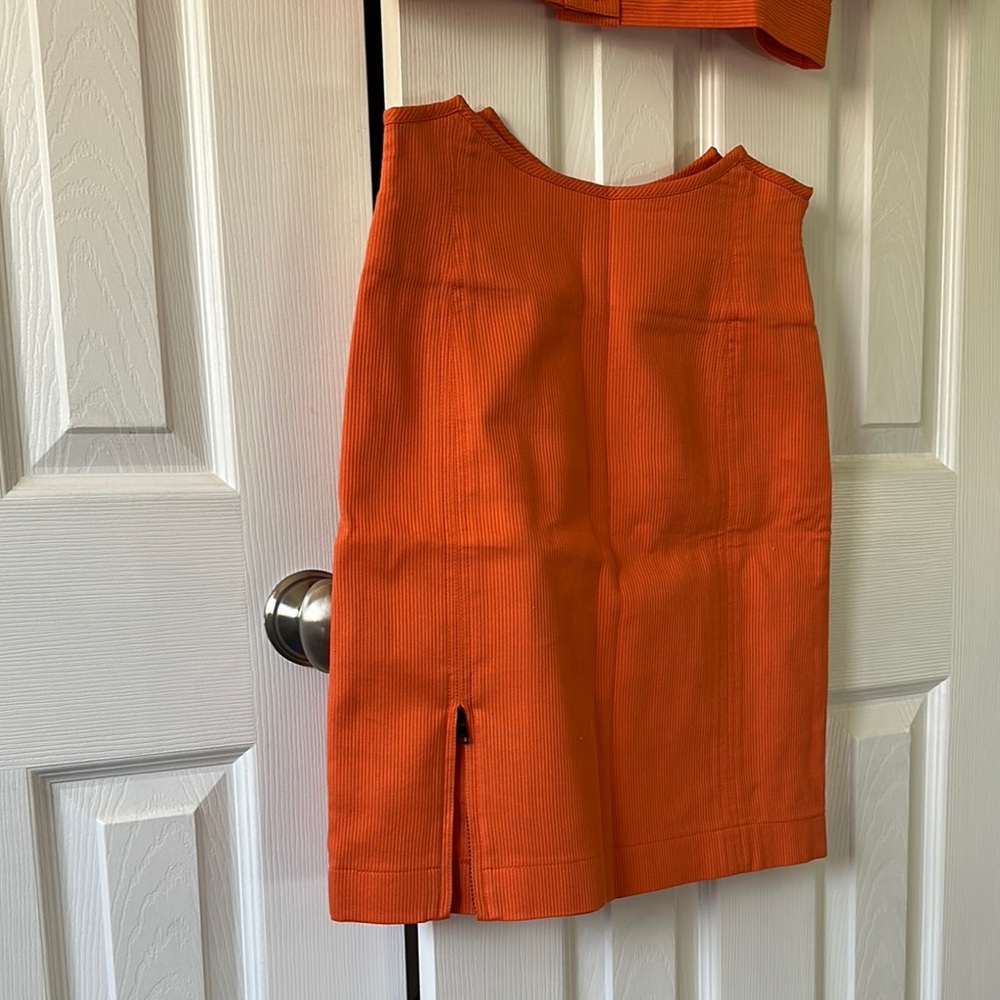 NWOT Japan Corduroy Orange High Waist Skirt (from 2 piece Coord Set)